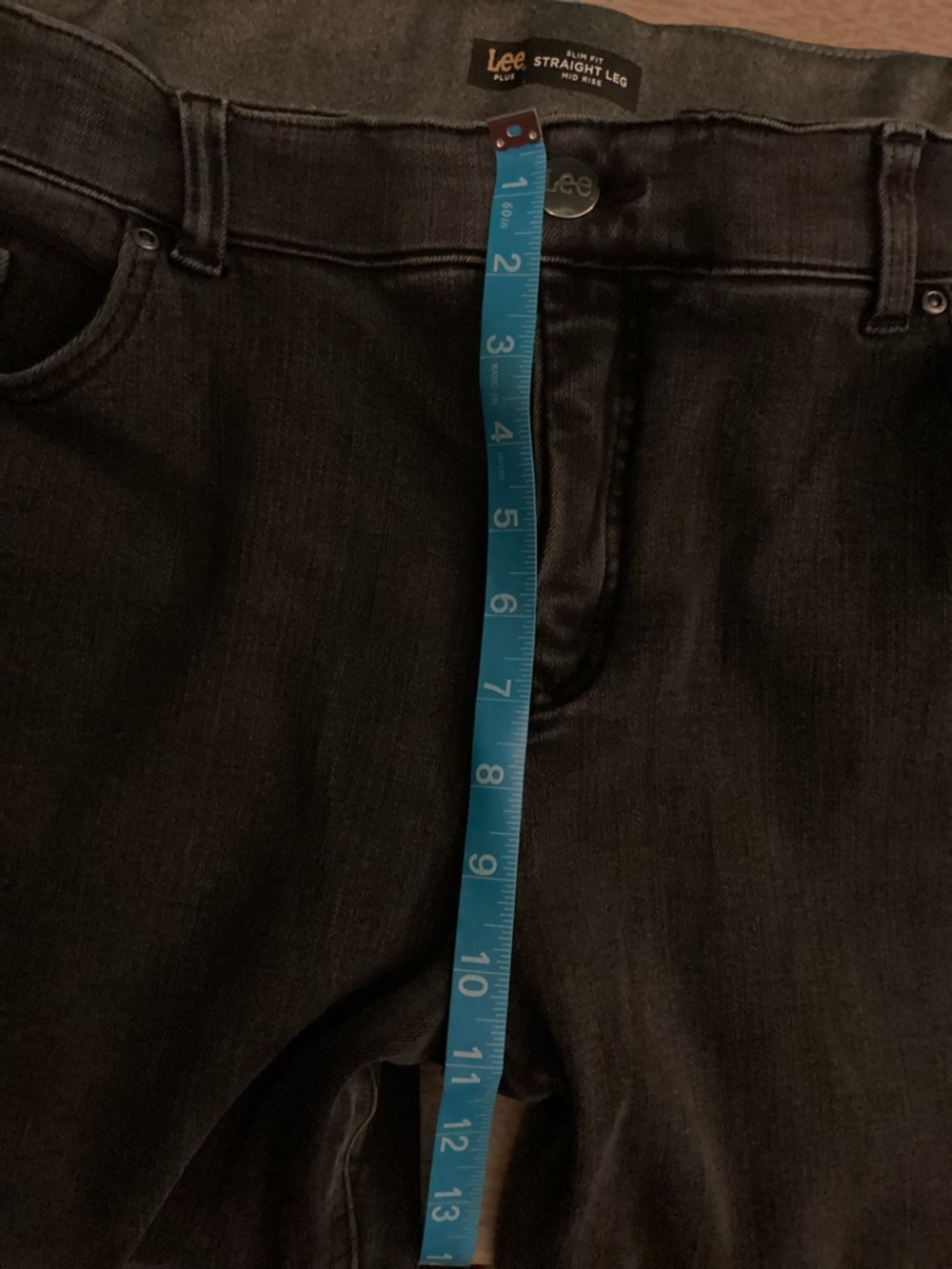 Lee Slim Fit Mid Rise Straight Leg Jeans Size 20W - Picture 12 of 14